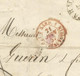 ITALIE PARME  POUR LYON CACHET ROUGE " SARD. P DE BEAUVOISIN " DE 1857 LETTRE COVER - Parme