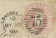 GB VERY EARLY USAGE OF POSTAL STATIONERY CUT OUT 18.5.1860 QV 1d Pink LONDON EC - Brieven En Documenten