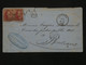 BL1 BELGIQUE  LETTRE EN PORT PAYé 1863 ANVERS A BORDEAUX   FRANCE + 2X  40C ROUGE NON DENTELé +AFFRANCH. INTERESSANT++ - 1849-1865 Medallions (Other)