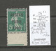 France - Semeuse - Postes Paris 1920 -DEPART 10 % DE LA COTE- SIGNE CALVES - Préoblitéré - Yvert 24** -  5cts Vert - 1893-1947