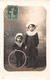 Carte Photo Lefebvre-LUNEVILLE-54-Meurthe Et Moselle Enfant-Jeune-Fille-Young-Girl-Child Woman-Kind-Cerceau Bonne ANNEE - Abbildungen