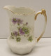 Delcampe - *JOLI ANCIEN POT A LAIT CREMIER PORCELAINE De LIMOGES Décor Fleurs Mauves  E - Limoges (FRA)