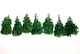 LOT De 7 ARBRE / SAPIN Sur SOCLE BOIS, DECOR PAYSAGE H:10,5cm MINIATURE TRAIN HO - MODELISME FERROVIAIRE  (1712.76) - Décors