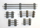 LOT De 5 RAIL DROIT & COURBE, ECH:O/0, L:9,16,32cm MINIATURE TRAIN CHEMIN DE FER - MODELISME FERROVIAIRE (1712.165) - Rails