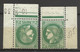 France Petites Variétés N°375 Vert Et Vert Clair   Neufs  * * B/  TB   Voir Scans  Soldes ! ! ! - Neufs