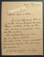 ● L.A.S Henri RICHARD Acteur - Lettre Autographe 27 Rue Du Colisée - Marseille / Lyon - Acteurs & Comédiens
