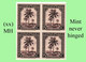 1942 ** BELGIAN CONGO / CONGO BELGE = COB 252 MNH RED LILAC PALM TREE : BLOC OF -4- STAMPS WITH ORIGINAL GUM - Blocs