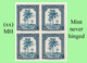 1942 ** BELGIAN CONGO / CONGO BELGE = COB 233 MNH BLUE PALM TREE : BLOC OF -4- STAMPS WITH ORIGINAL GUM - Blocks & Kleinbögen