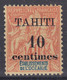 TAHITI : SURCHARGE N° 32 NEUF * GOMME AVEC CHARNIERE - Unused Stamps