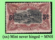 1922 ** BELGIAN CONGO / CONGO BELGE = COB 095 RED BROWN TRAIN  : BLOC OF -4- STAMPS WITH ORIGINAL GUM - Blocs