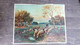 87- LIMOGES- GRANDE CHROMO LITHO MAGASIN DETHIAS IMPRIMERIE PAPETERIE-4 COURS BUGEAUD- SCENE PATURAGE LIMOUSINE MOUTONS - Autres & Non Classés