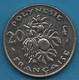 POLYNESIE FRANÇAISE 20 FRANCS 1983 KM# 9 - Frans-Polynesië