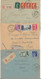 LOT DE 8 LETTRES RECOMMANDEES OBLITERATIONS ET AFFRANCHISSEMENTS DIVERS -ANNEES 1910 A 1958 - Cachets Manuels