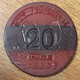 06 NICE PALAIS DE LA MÉDITERRANÉE JETON DE CASINO DE 20 FRANCS N° 12206 CHIPS TOKENS COINS - Casino