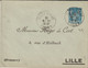 1910 - TYPE SAGE SURCHARGE - ENVELOPPE ENTIER 15c Avec REPIQUAGE "HUGO De CORT" De LILLE (DEPART De AVIGNON) - Umschläge Mit Aufdruck (vor 1995)