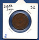 LIBYA - 2 Milliemes 1952  -  See Photos - Km 2 - Libië