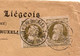 Crédit Général Liégeois 1908  - Grosse Barbe Perforée CGL - Bleu Et Brun Sur Lettre - 3 Scans - 1863-09