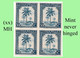 1942 ** BELGIAN CONGO / CONGO BELGE = COB 253 MNH CLEAR BLUE PALM TREE : BLOC OF -4- STAMPS WITH ORIGINAL GUM - Blocs