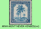 1942 ** BELGIAN CONGO / CONGO BELGE = COB 253 MNH CLEAR BLUE PALM TREE : BLOC OF -4- STAMPS WITH ORIGINAL GUM - Blocs