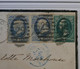 C. ETATS UNIS  BELLE LETTRE RARE  1881 NEW YORK A PARIS FRANCE   + PAIRE N°39  +++ AFFR.INTERESSANT ++ - Lettres & Documents