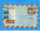 ISRAEL-AEROGRAMME- -entier  Postal Entier Postal Stationery -150 Biche+2stamps+stabs Complément Aff>France 1958 - Aéreo