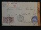 BL9  FRANCE  BELLE LETTRE CENSUREE RECOM.  1945  ARRADON  A ROUBAIX   + AFFR. INTERESSANT ++ - 1944-45 Triomfboog