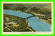 SARNIA, ONTARIO - AERIAL VIEW OF INTERNATIONAL BLUE WATER BRIDGE AT POINT EDWARD - PECO - - Sarnia