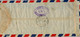 1955 , MALASIA , SOBRE CIRCULADO MALACCA - NACHANDUPATTI  , LLEGADA AL DORSO , CORREO AÉREO - Malacca