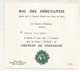 Delcampe - Programme (velin D'Arches),BAL DES DEBUTANTES,Palais De VERSAILLES, 1961, Invitation, Carnet De Bal, Frais Fr R3: 20 E - Programme