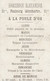 BRASSERIE ALEXANDRE 31 Bis Faubourg Montmartre PARIS  A LA POULE D'OR  VERSO VUE LUCHON PRIS DE CAZAR - Menú