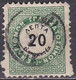 GREECE 1875 Postage Due Vienna Issue I Small Capitals 20 L. Green / Black Perforation 10½  Vl. D 5 A - Gebruikt