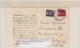 VENEZIA-GIULIA  CARTOLINA POSTALE  DA TRIESTE PER BOLOGNA DEL 1-10-46 CON IMP. LIRE 1 + LIRE 2 - Marcophilie