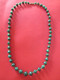 BIJOU COLLIER FANTAISIE PERLE VERTE MALACHITE NATURELLE 58 Cm - Kettingen