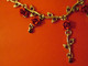 BIJOU COLLIER RAS DU COU FANTAISIE MOTIF FLEUR ROSE ROUGE 37 à 45 Cm - Necklaces/Chains