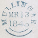 Delcampe - Ireland Westmeath Uniform Penny Post 1842-43 Covers To Dublin Prepaid "1" With PAID AT/MULLINGAR In Blue, Frame Broken - Préphilatélie