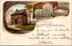 Souvenir Of Philadelphia / LITHOGRAPHIE 1903  / Penn's Cottage Franklin's Grave / TAX - Philadelphia