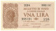 1 LIRA BIGLIETTO DI STATO LUOGOTENENZA UMBERTO VENTURA 23/11/1944 FDS - Andere