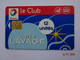 CARTE A PUCE CHIP CARD  CARTE LAVAGE AUTO TOTAL  LE CLUB  12 UNITES 470 STATIONS - Car Wash Cards