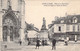 CPA France - 10 - ARCIS SUR AUBE - Place De La République - Portail De L'église Et Statue De Danton - Coiffeur GRADASSEL - Arcis Sur Aube