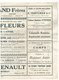 PROGRAMME SOUVENIR DU BAL DES FLEURS -THEATRE DE ROMANS  DIMANCHE 24 MARS 1929 - - Programme