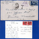 1333.ITALY.TRIEST. 1946 COVER(BADLY OPENED,STAMP DAMAGED) AND POSTCARD TO USA - Marcofilie