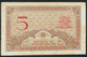 MADAGASCAR P35b 5 FRANCS 1937 #P.2160   VF     NO P.h. - Madagaskar