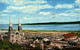 CANADA LA BASILIQUE SAINTE-ANNE-DE-BEAUPRE ET LE CYCLORAMA DE JERUSALEM AU FOND L'ILE D'ORLEANS - Ste. Anne De Beaupré