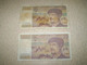 France Billet 20 Francs Clause Debussy, Lot De 2: 1983 & 1984; Ont Circulé - 20 F 1980-1997 ''Debussy''