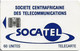 Central African Rep. - Socatel - Logo Blue, With Moreno, (Cn. C4A147090 Red), SC7, 60Units, Used - República Centroafricana