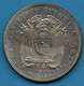 ECUADOR 5 SUCRES 1943 KM# 79 Argent 720‰ Silver GRAM . 25 · CINCO SUCRES · LEY 0.720 - Ecuador