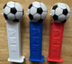 2010 SLOVENIA MINT LOOSE SET OF 3 PEZ DISPENSERS FOR FIFA SOCCER WORLD CHAMPIONSHIP FOOTBALL - Pez