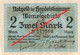 Notgeld Geldschein Note 2 Zwei Mark 1922 Memel Klaipeda Handelskammer Memelgebiet Memelland Haff Kurische Nehrung - Litauen