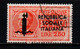 ITALIA RSI - 1944 - EFFIGIE DEL RE VITTORIO EMANULE III - FRANCOBOLLO CON DIFETTO - USATO - Exprespost