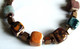 Bracelet Céramique Artisanale, Céramique Fait-main, Perles Cubes Bronze, Laiton Plein, Bijou De Créateur, Cadeau Femme, - Bracciali